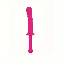 9.45in Unisex Soft Silicone Big Spiked Dildo With Handle For Adult Toy