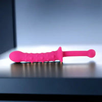 9.45in Unisex Soft Silicone Big Spiked Dildo With Handle For Adult Toy