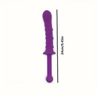 9.45in Unisex Soft Silicone Big Spiked Dildo With Handle For Adult Toy