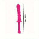 9.45in Unisex Soft Silicone Big Spiked Dildo With Handle For Adult Toy