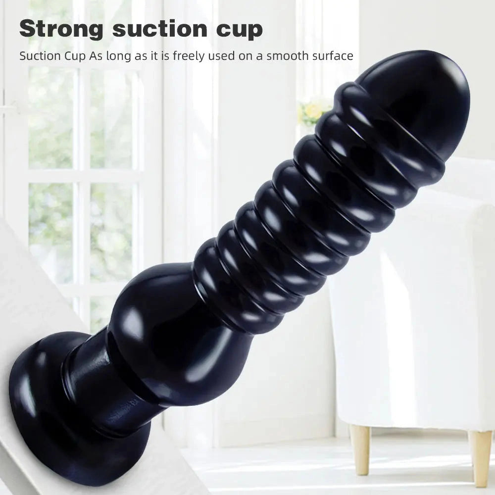 9.4in Big PVC Anal Suction Cup Dildo Butt Plug For Women Men Sex