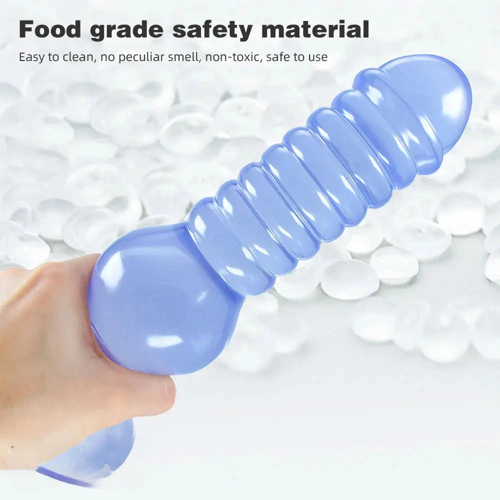 9.4in Big PVC Anal Suction Cup Dildo Butt Plug For Women Men Sex