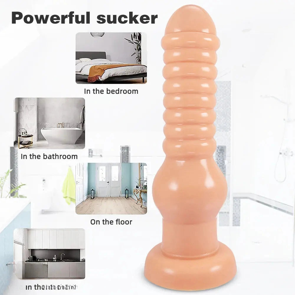9.4in Big PVC Anal Suction Cup Dildo Butt Plug For Women Men Sex