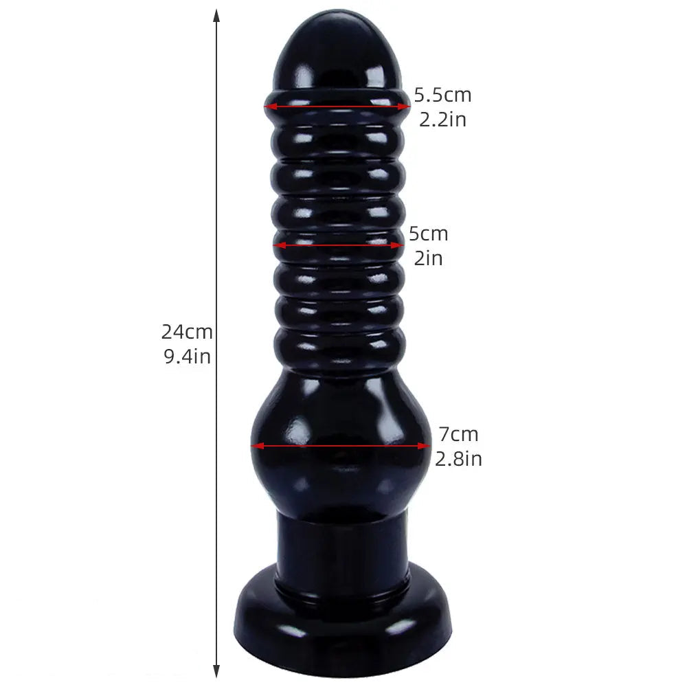 9.4in Big PVC Anal Suction Cup Dildo Butt Plug For Women Men Sex