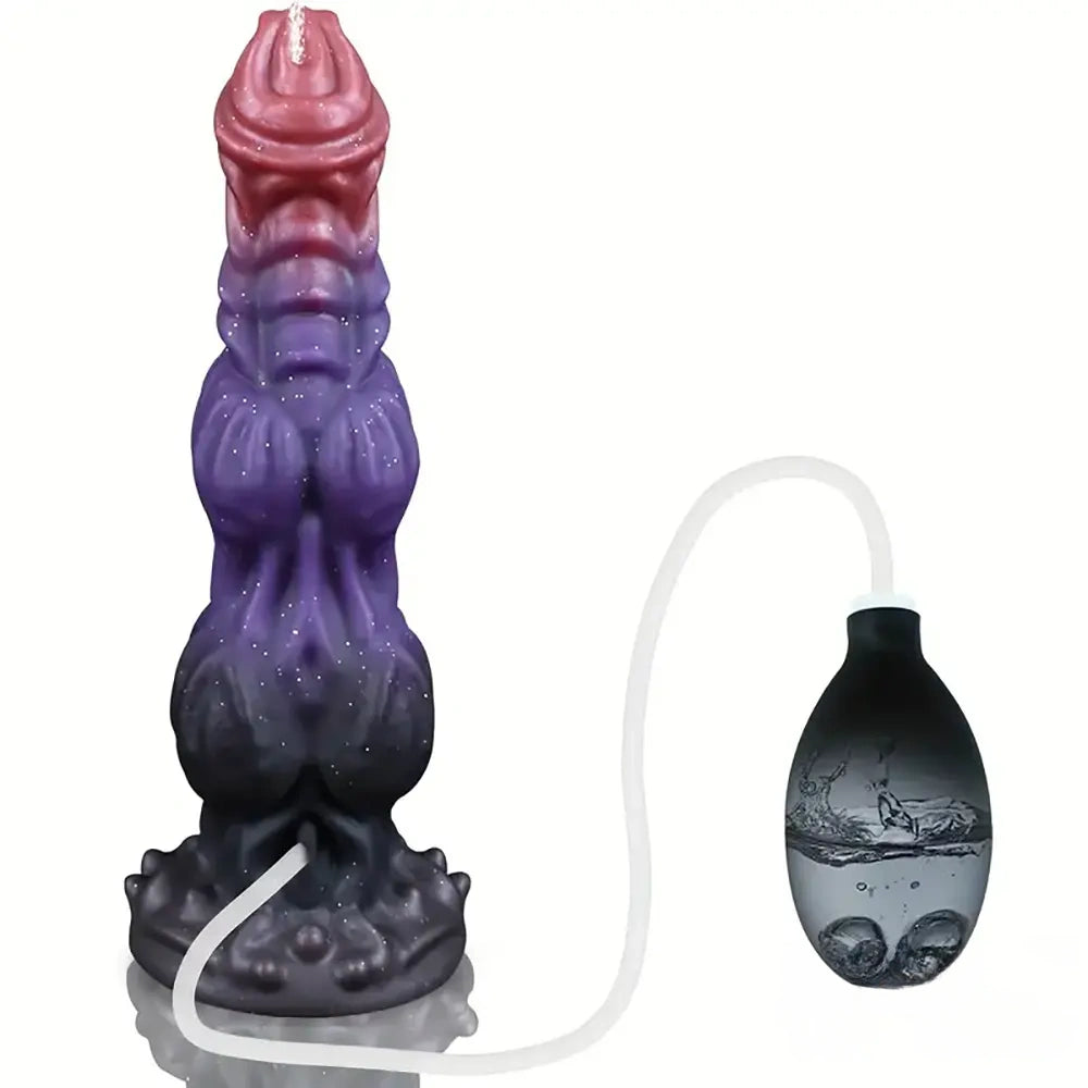 9.4in Fantasy Monster Silicone Soft Ejaculating Dildo For Women Men