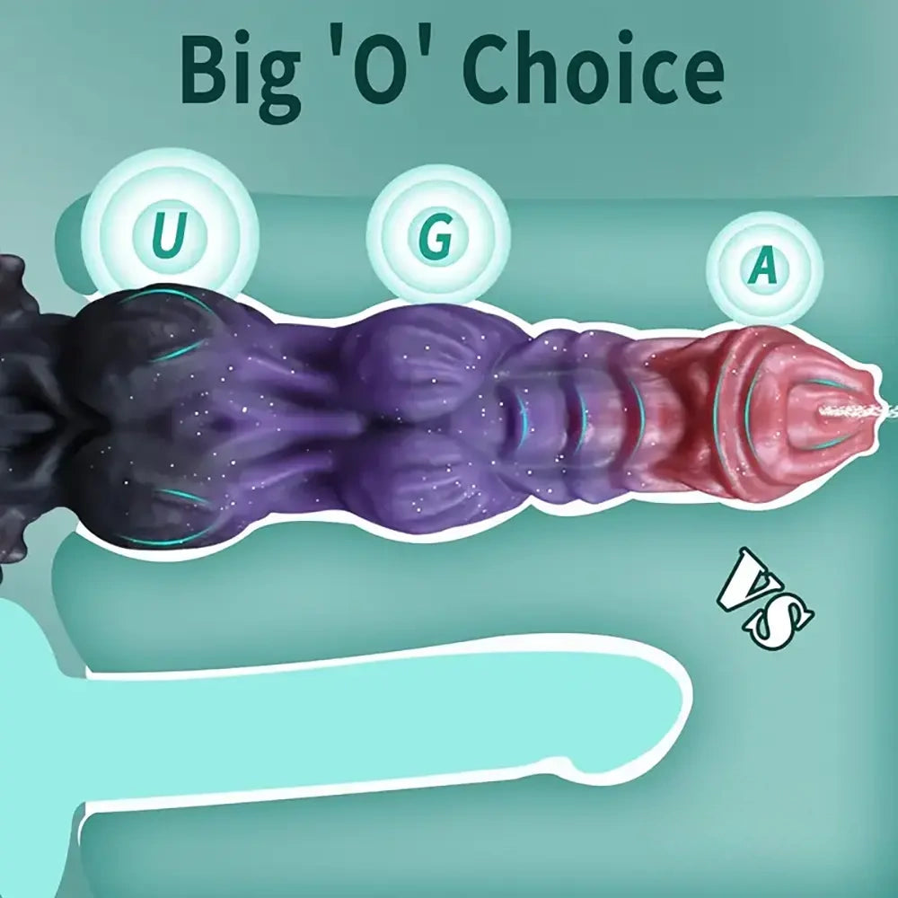 9.4in Fantasy Monster Silicone Soft Ejaculating Dildo For Women Men