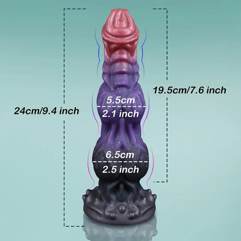 9.4in Fantasy Monster Silicone Soft Ejaculating Dildo For Women Men