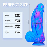 9.4in Large Thick Animal Horse Donkey Colorful Dildo Animal Penis Toy