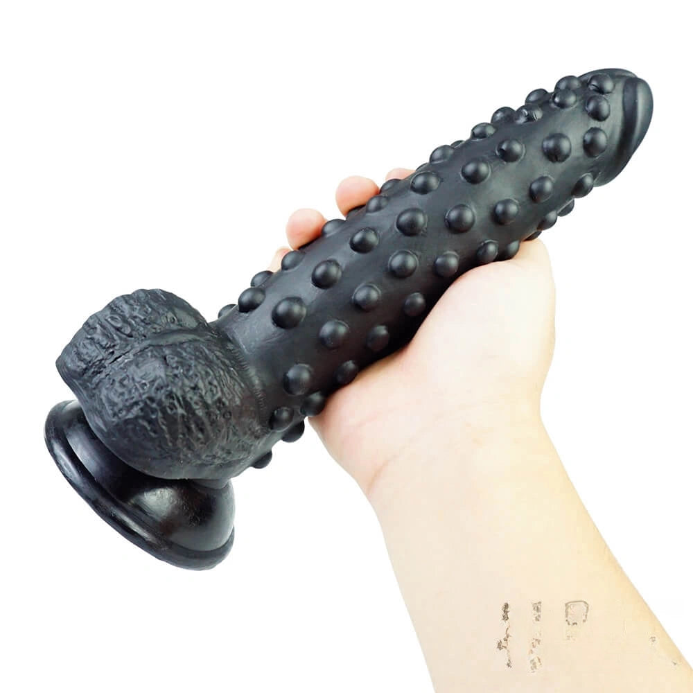 9.4in Real Looking Spiked Dildo For Women Men Anal Sex Toy