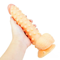 9.4in Real Looking Spiked Dildo For Women Men Anal Sex Toy