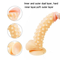 9.4in Real Looking Spiked Dildo For Women Men Anal Sex Toy