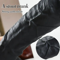 9.4in Realistic Texture Solid Black Silicone Soft Big Dildo For Anus