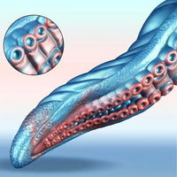 9.4in Silicone Octopus Tentacle Fantasy Thick Big Soft Dildo For G-Spot