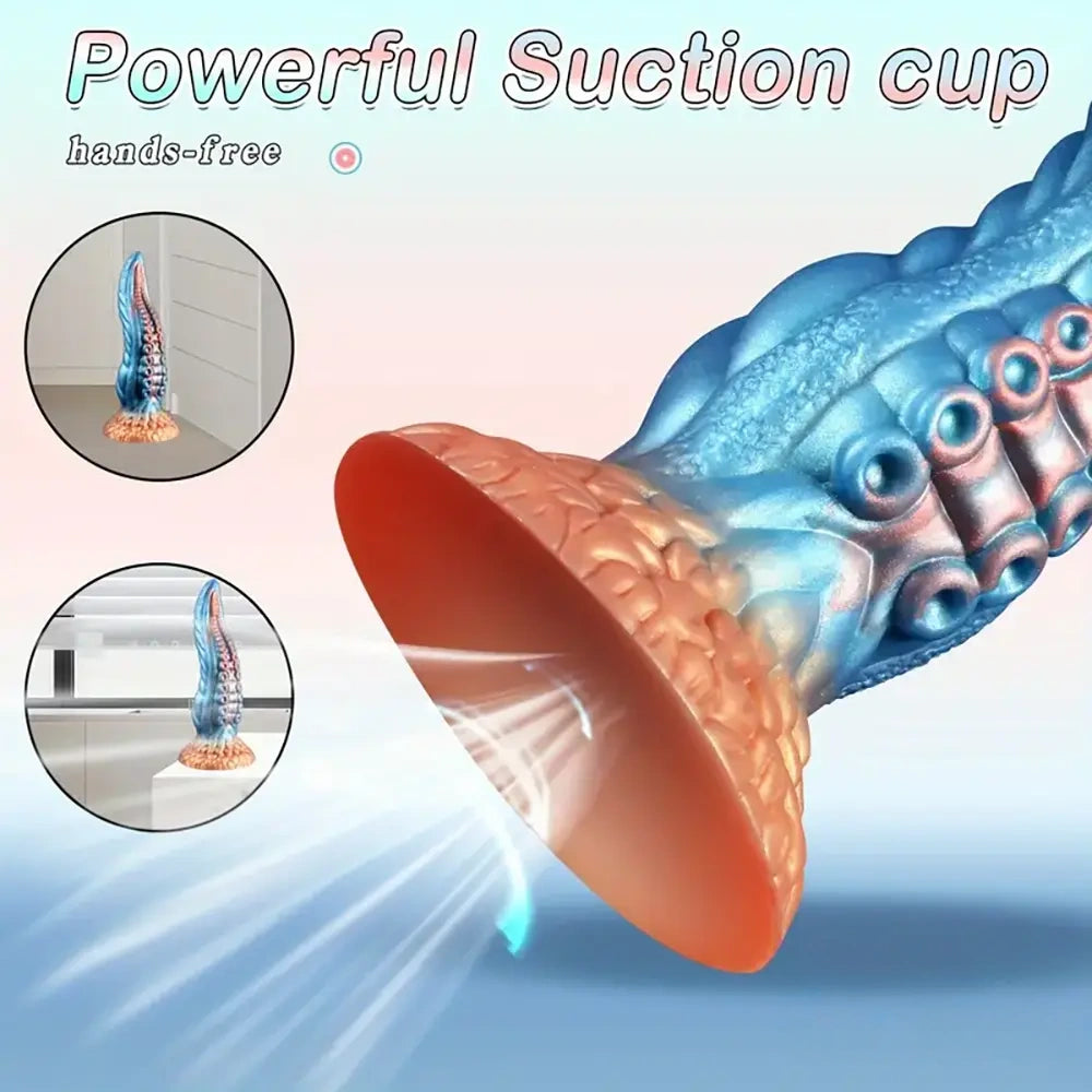 9.4in Silicone Octopus Tentacle Fantasy Thick Big Soft Dildo For G-Spot