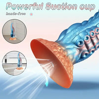 9.4in Silicone Octopus Tentacle Fantasy Thick Big Soft Dildo For G-Spot