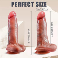 9.4in Silicone Thrusting Vibrating Rotating Heating Remote Control Dildo