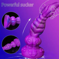 9.4in Soft Liquid Silicone Big Alien Dildo For Orgasm Masturbation