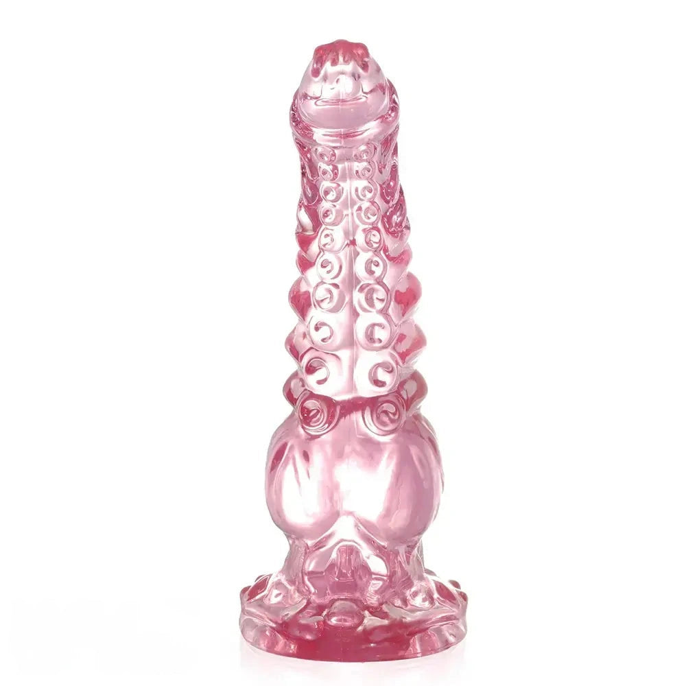 9.4in Transparent Phallic Dildo Sex Toy Tentacle Animal Knot Dildo For Female