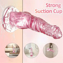 9.4in Transparent Phallic Dildo Sex Toy Tentacle Animal Knot Dildo For Female