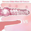 9.4in Transparent Phallic Dildo Sex Toy Tentacle Animal Knot Dildo For Female