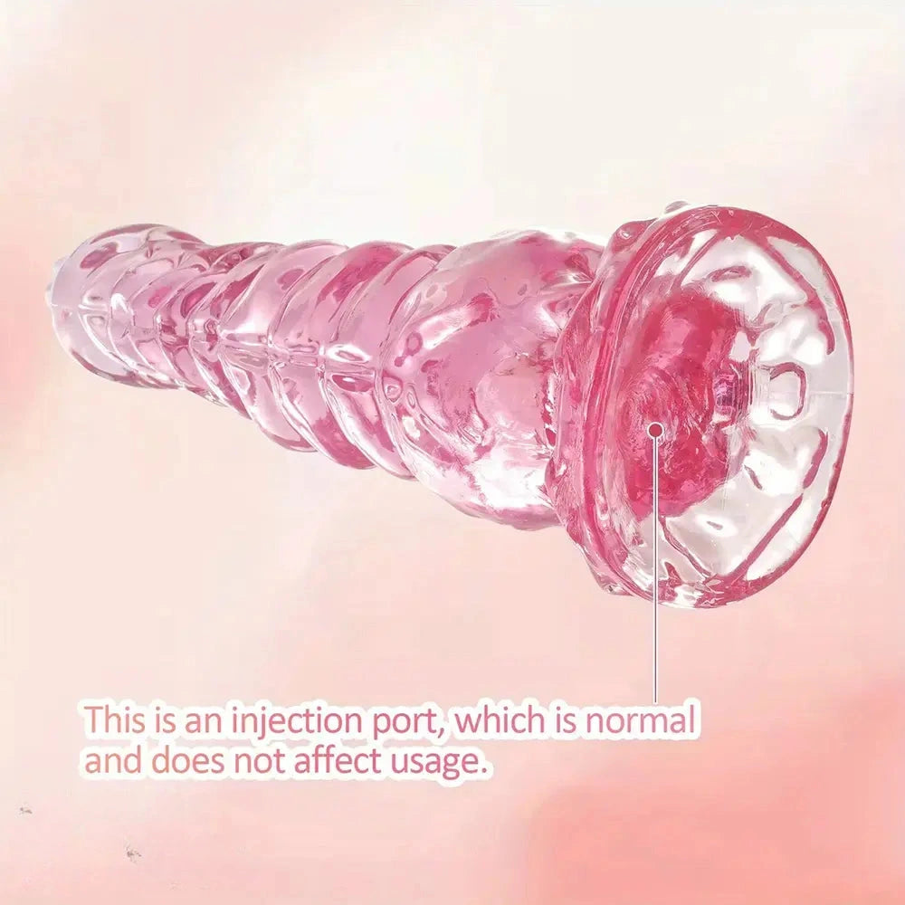 9.4in Transparent Phallic Dildo Sex Toy Tentacle Animal Knot Dildo For Female