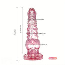9.4in Transparent Phallic Dildo Sex Toy Tentacle Animal Knot Dildo For Female