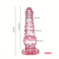 9.4in Transparent Phallic Dildo Sex Toy Tentacle Animal Knot Dildo For Female