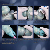 9.52in Ovipositor Egg Laying Inflatable Dildo Soft Masturbator Adult Toy
