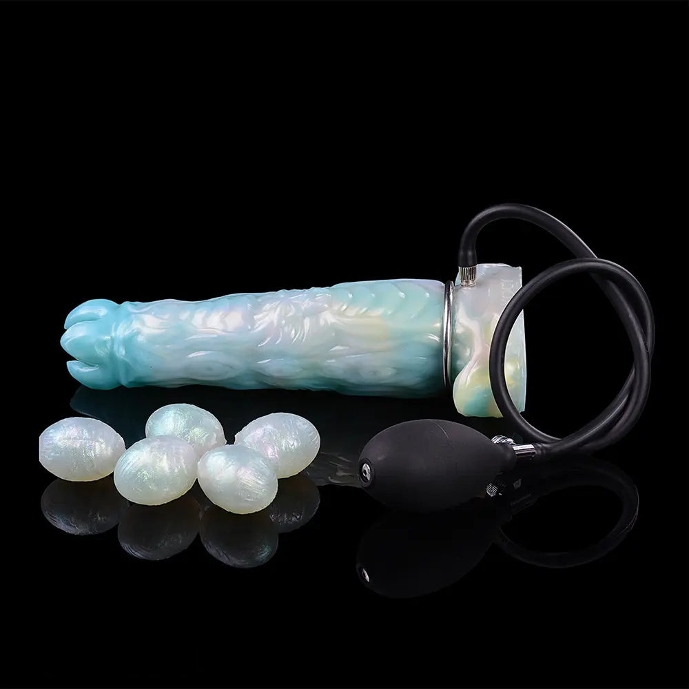 9.52in Ovipositor Egg Laying Inflatable Dildo Soft Masturbator Adult Toy