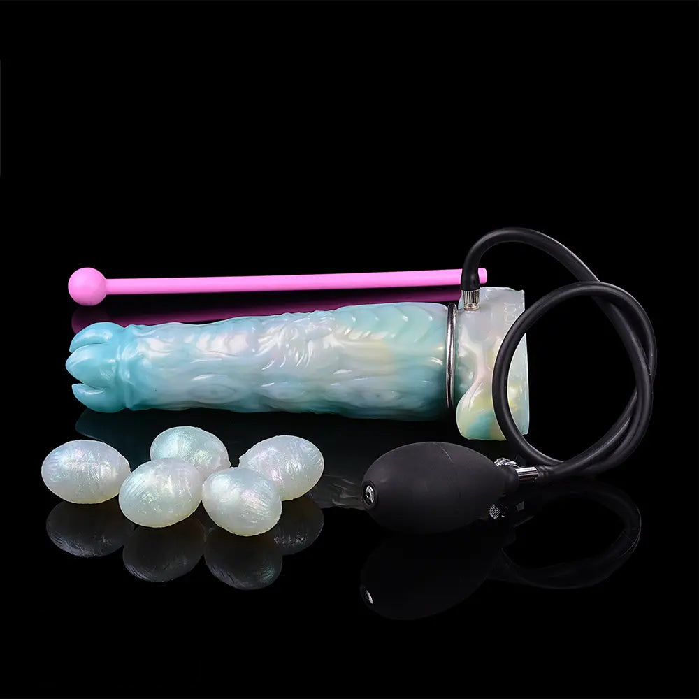 9.52in Ovipositor Egg Laying Inflatable Dildo Soft Masturbator Adult Toy