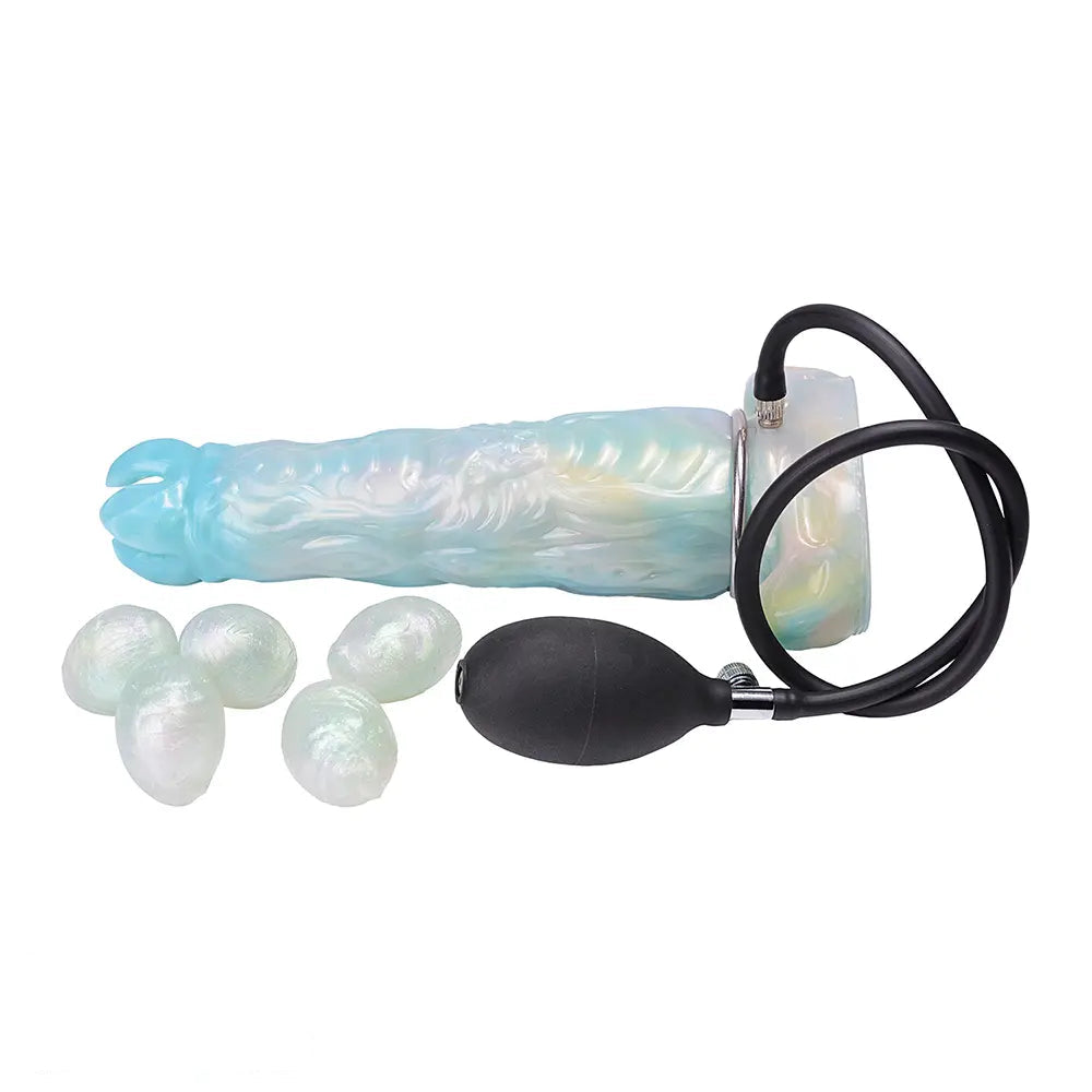 9.52in Ovipositor Egg Laying Inflatable Dildo Soft Masturbator Adult Toy