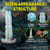 9.52in Ovipositor Egg Laying Inflatable Dildo Soft Masturbator Adult Toy