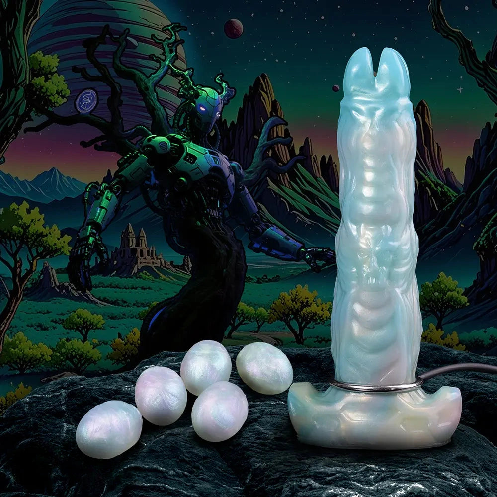 9.52in Ovipositor Egg Laying Inflatable Dildo Soft Masturbator Adult Toy