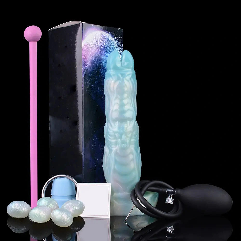 9.52in Ovipositor Egg Laying Inflatable Dildo Soft Masturbator Adult Toy