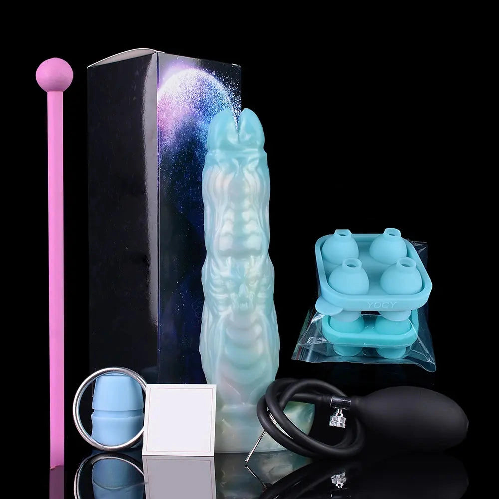 9.52in Ovipositor Egg Laying Inflatable Dildo Soft Masturbator Adult Toy
