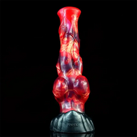 9.57in Animal Big Dog Silicone Soft Dildo With Strong Suction Base
