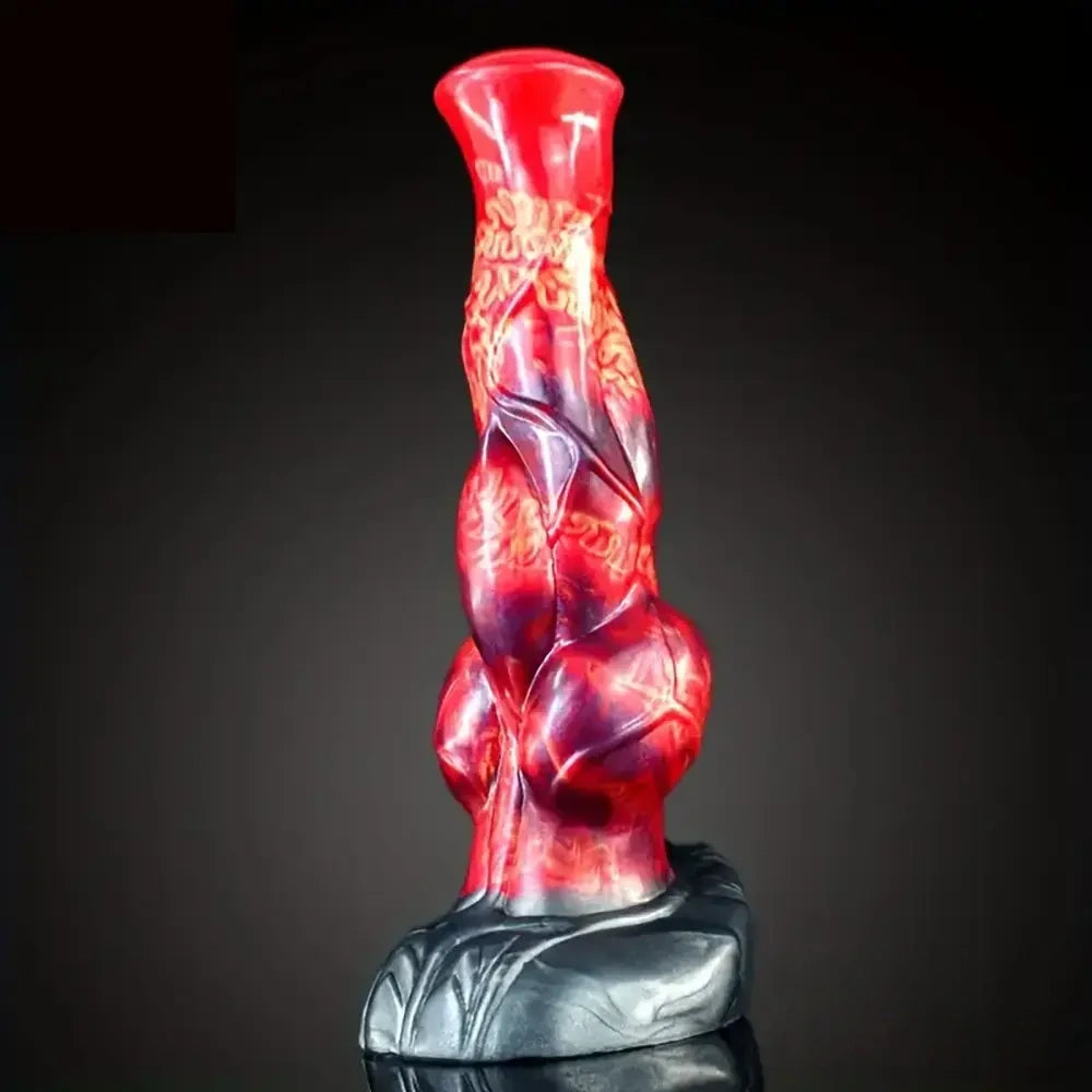 9.57in Animal Big Dog Silicone Soft Dildo With Strong Suction Base