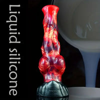 9.57in Animal Big Dog Silicone Soft Dildo With Strong Suction Base