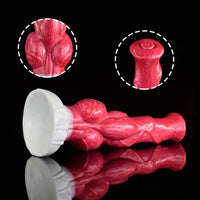9.57in Animal Big Dog Silicone Soft Dildo With Strong Suction Base