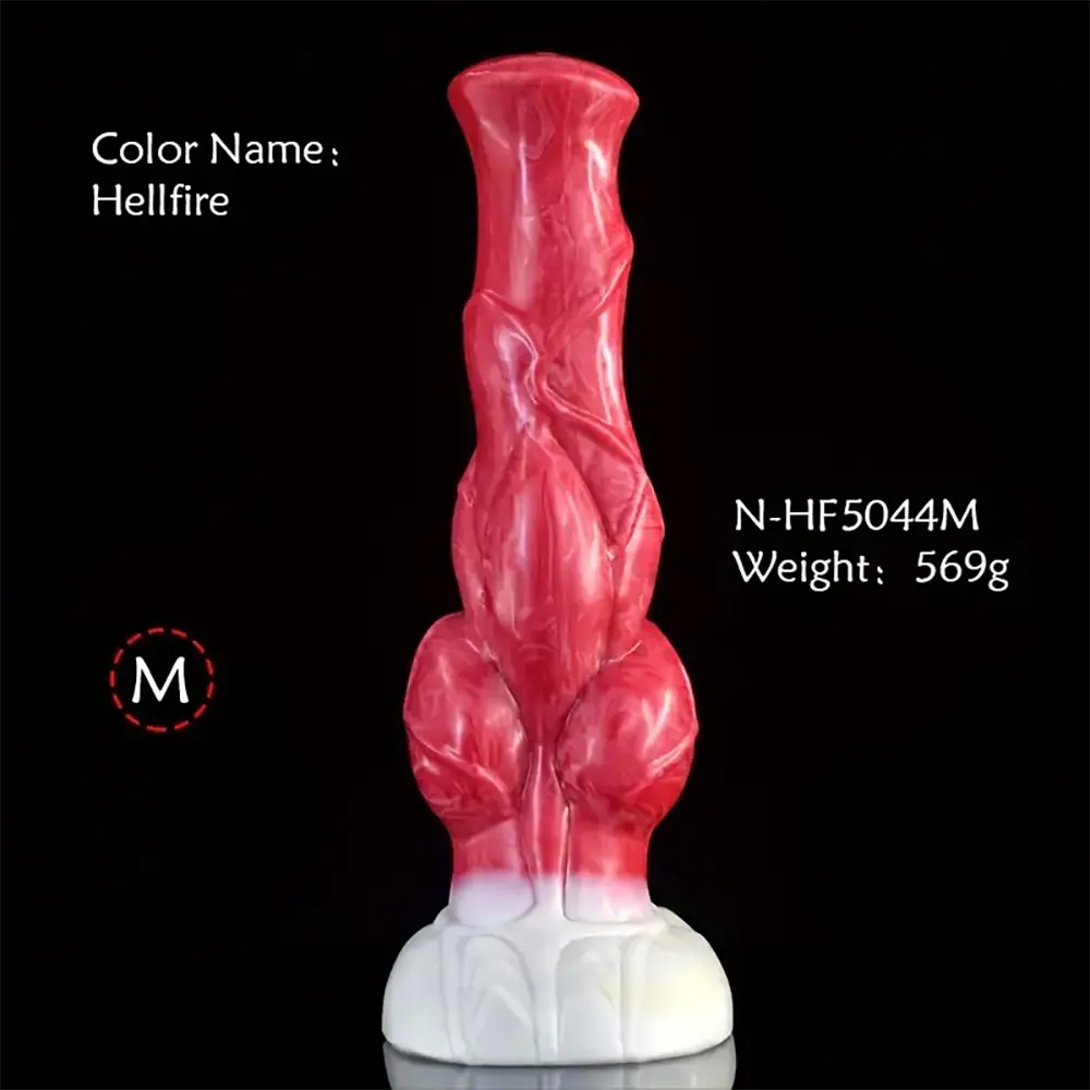 9.57in Animal Big Dog Silicone Soft Dildo With Strong Suction Base