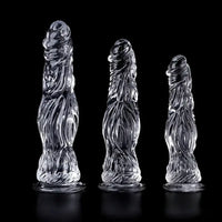 9.5in 10.7in 11.8in Clear Crystal Huge Animal Dildo For Love Sex Toy