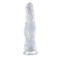9.5in 10.7in 11.8in Clear Crystal Huge Animal Dildo For Love Sex Toy