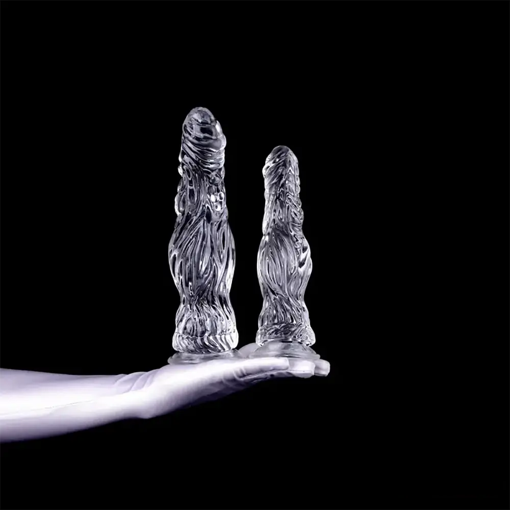9.5in 10.7in 11.8in Clear Crystal Huge Animal Dildo For Love Sex Toy