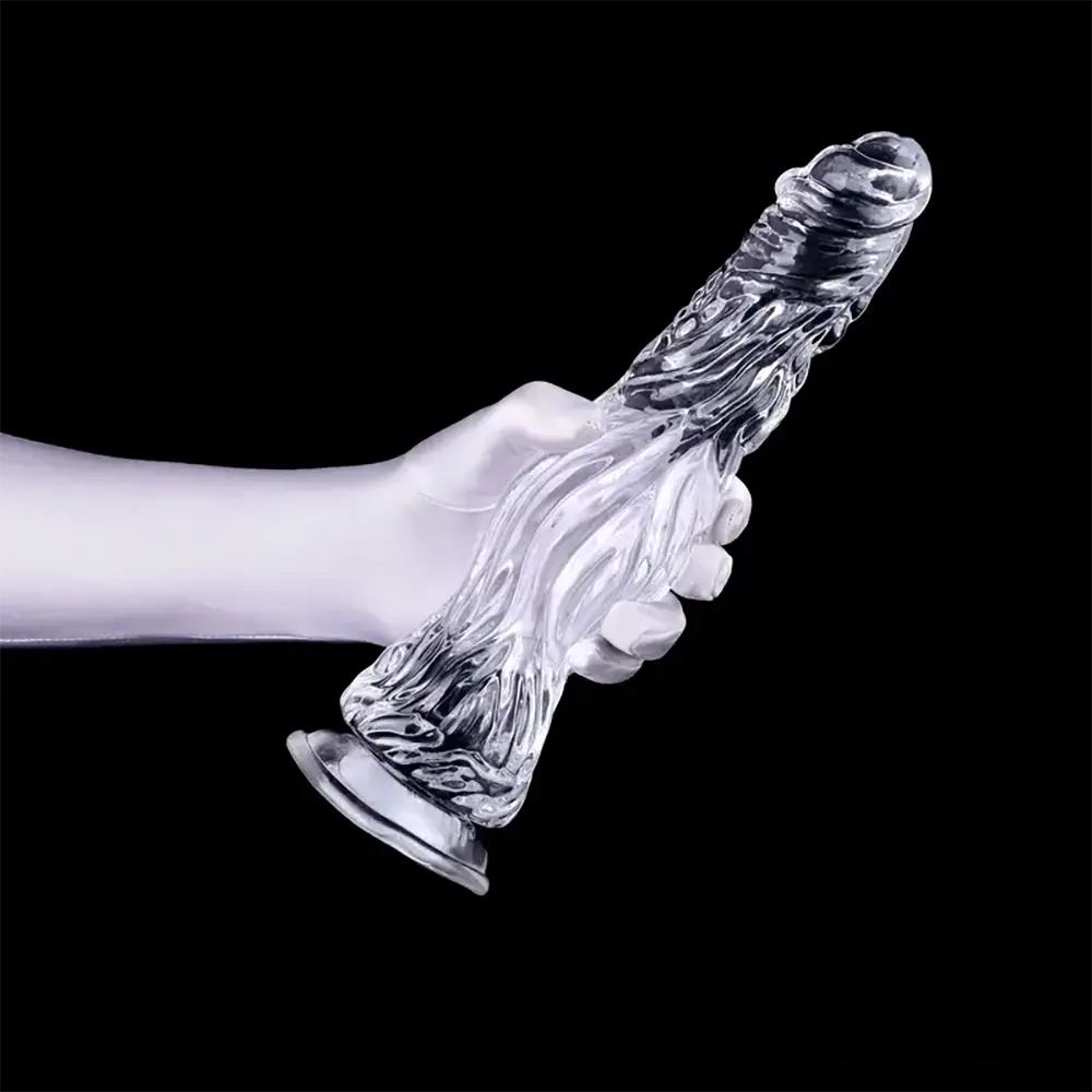 9.5in 10.7in 11.8in Clear Crystal Huge Animal Dildo For Love Sex Toy