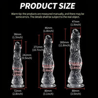 9.5in 10.7in 11.8in Clear Crystal Huge Animal Dildo For Love Sex Toy