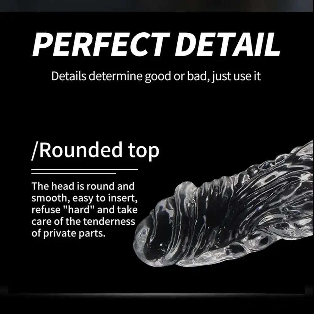 9.5in 10.7in 11.8in Clear Crystal Huge Animal Dildo For Love Sex Toy
