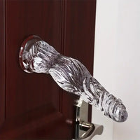9.5in 10.7in 11.8in Clear Crystal Huge Animal Dildo For Love Sex Toy