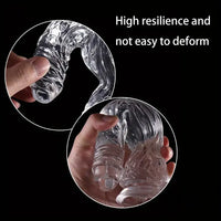 9.5in 10.7in 11.8in Clear Crystal Huge Animal Dildo For Love Sex Toy