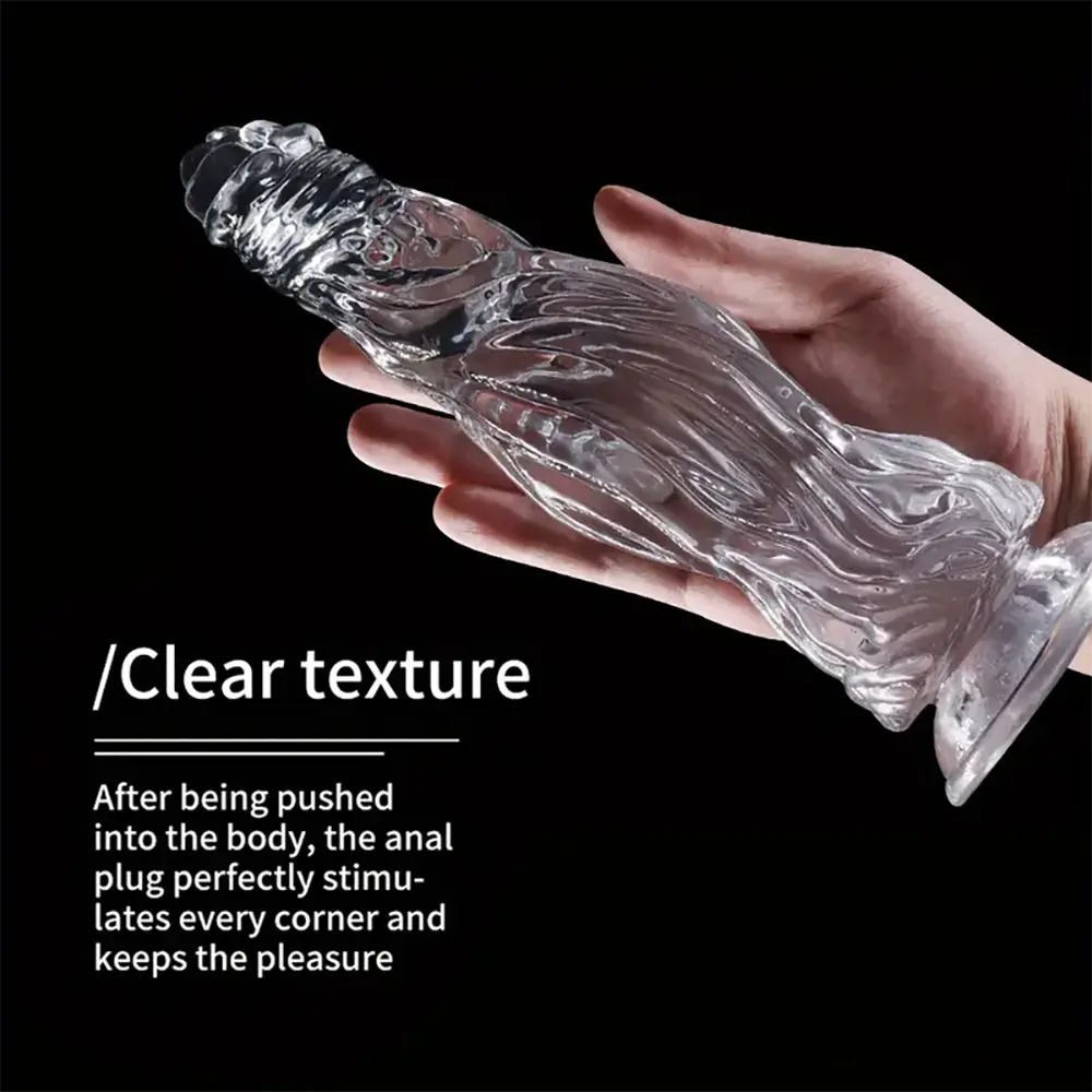 9.5in 10.7in 11.8in Clear Crystal Huge Animal Dildo For Love Sex Toy