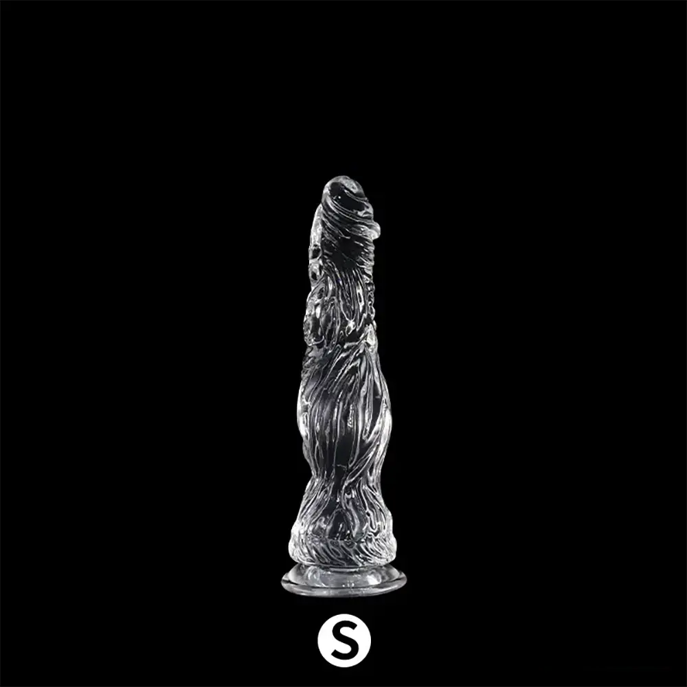 9.5in 10.7in 11.8in Clear Crystal Huge Animal Dildo For Love Sex Toy